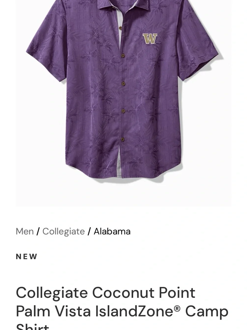 Tommy Bahama Deep Purple Short-Sleeve Camp Shirt